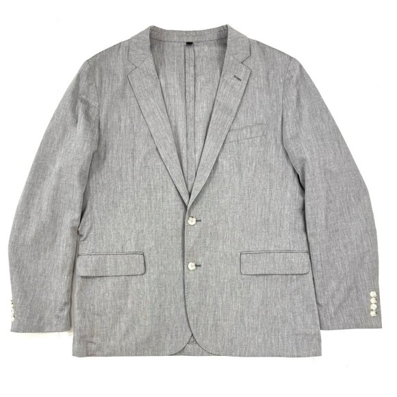J Crew Mens Ludlow Unstructured Blazer Sport Coat Size 44R Gray Somelos Stretch
